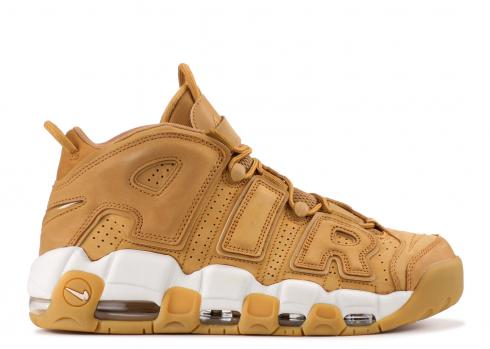 chaussures Nike Air More Uptempo Basketball Unisexe Marron Blanc AA4060-200