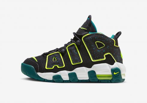 Nike Air More Uptempo GS Nero Geode Teal Clear Jade Volt DZ2809-001