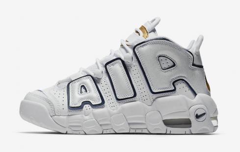 Nike Air More Uptempo White Navy Gold 415082-109