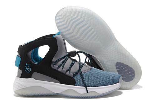 Sepatu Basket Pria Nike Air Flight Huarache Biru Abu-abu Putih