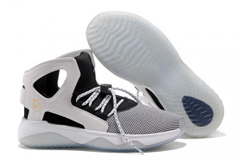 Zapatillas de baloncesto Nike Air Flight Huarache para hombre Gris Negro Blanco 880855-117