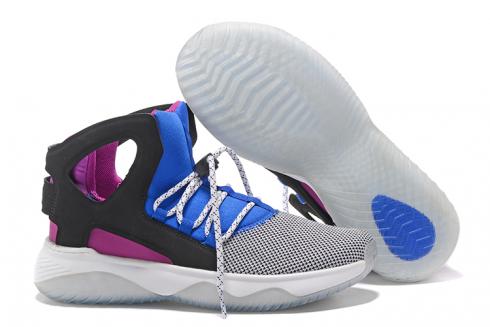 Nike Air Flight Huarache Chaussures de basket-ball pour Homme Gris Violet Bleu 880856-100