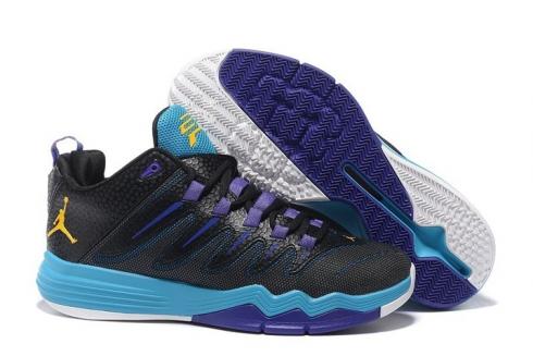 Nike Jordan CP3 IX 9 Hornets Sepatu Basket Pria Blk Blue Lag Laser Orange 810868-035