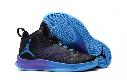 Nike Jordan Super Fly 5 tênis de basquete masculino tênis preto roxo azul 850700-515