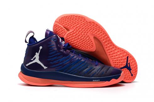 Nike Jordan Super Fly 5 Męskie Buty Do Koszykówki Sneaker Fioletowy Niebieski Pomarańczowy