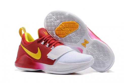 Giày bóng rổ nam Nike Zoom PG 1 EP Paul Jeorge màu đỏ vang trắng 878628-681