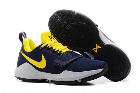 Giày bóng rổ nam Nike Zoom PG 1 EP Paul Jeorge màu xanh đậm màu vàng 878628-012