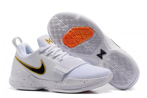 Nike Zoom PG 1 EP Paul Jeorge blanco negro zapatos de baloncesto para hombre 878628-010
