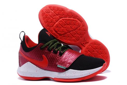 Giày bóng rổ nam Nike Zoom PG 1 Paul George Đỏ Đen Trắng 878628