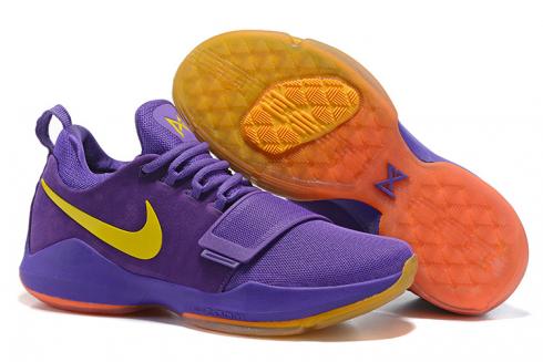 Nike Zoom PG 1 The lakers paarse basketbalschoenen voor heren 878628-007