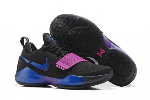 Nike Zoom PG 1 schwarz-blaue Herren-Basketballschuhe 878628-014