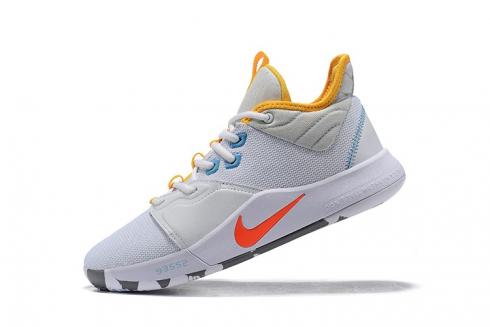 2020 Nike PG 3 NASA EP Ivory Orange Paul George รองเท้าบาสเก็ตบอล AO2608-105