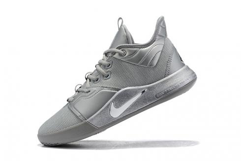 2020 Nike PG 3 NASA EP Silver Reflekterende Paul George Basketball Sko CI2667-100