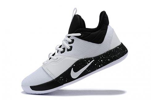 Nike PG 3 EP TB Team Bank รองเท้าบาสเก็ตบอลสีขาวสีดำ CN9512-101