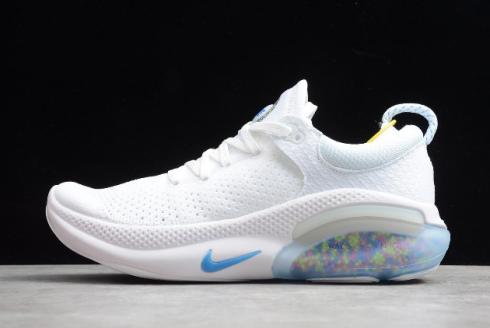 2020 Nike Joyride Run Flyknit White University Blue Running Shoes CL3706 100