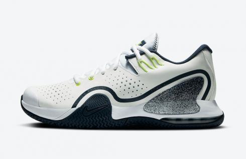 NikeCourt Tech Challenge 20 College Navy Hot Lime Blanc BQ0234-103