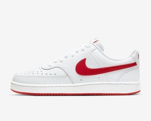 NikeCourt Vision Low White University Red Shoes CD5463-102