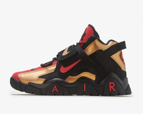 Nike Air Barrage Mid Metallic Gold University Merah Hitam CT1573-700