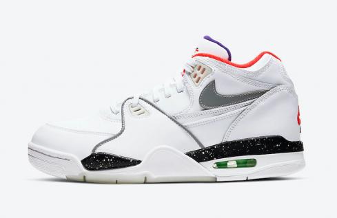 Nike Air Flight 89 Planet of Hoops White Silver Orange Black CW2616-101