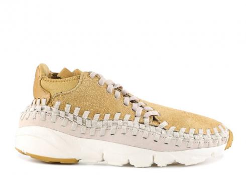 Nike Air Footscape Woven Chukka Qs Hairy Suede Brown Gold Flat Light Summit Orwood White 913929-700