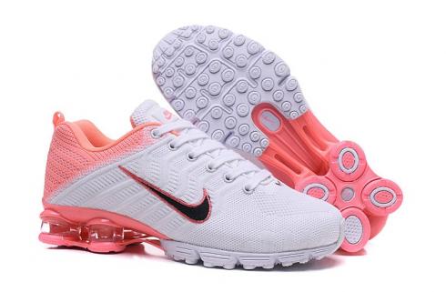 Nike Air Shox 628 รองเท้าผู้หญิงสีขาวสีชมพู