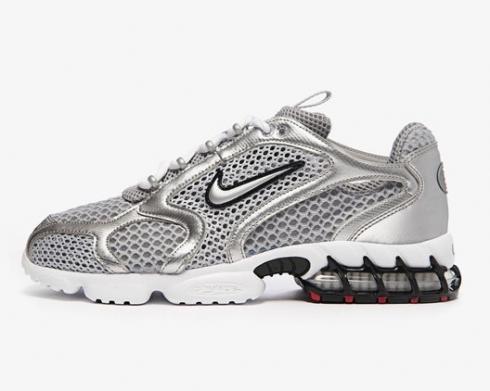 Nike Air Zoom Spiridon Caged 2 Metallic Silver Light Smoke Grey CJ1288-001