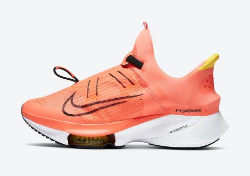 Nike Air Zoom Tempo NEXT FlyEase Bright Mango White Citron Pulse Black CV1889-800