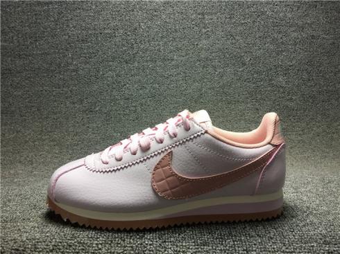 Nike CLASSIC CORTEZ Skórzane DAMSKIE Różowy Biały 861660-600