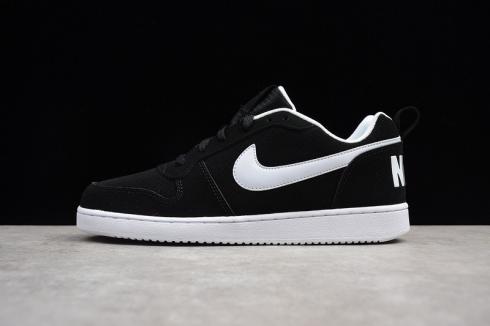 Nike Court Borough Low Black White Kožené basketbalové boty 838937-010