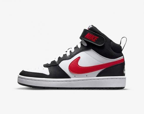 обувки Nike Court Borough Mid 2 White Black University Red DO5889-161