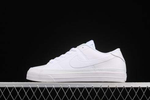 tênis casuais Nike Court Legacy GS brancos DA5380-104