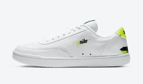 Nike Court Vintage Premium Blanc Volt Noir-Neo Turquoise CZ7936-100