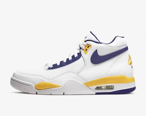 Nike Flight Legacy Lakers White University Gold Regency Purple BQ4212-102