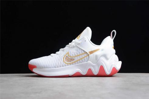 Nike Giannis Immortality Force Field White Red Metallic Gold DC6927-060