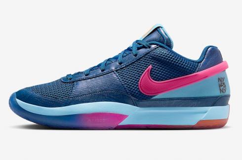 Nike Ja 1 NY vs NY Court Blue Hyper Pink Aquarius Blue Bright Mandarin FV1286-400