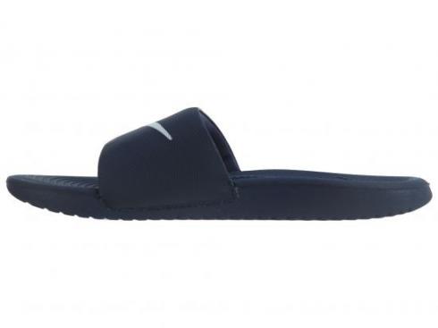 Nike Kawa Slide Midnight Navy Bleu Blanc Chaussures Casual Pour Hommes 832646-400