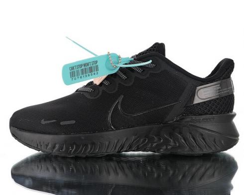 Nike Legend React 3 Run Fearless All Black Chaussures Pour Hommes 517762-803