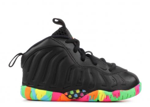 Nike Little Posite One TD Fruity Pebbles สีชมพู Psn Gmm สีน้ำเงินสีดำสีเขียว Fl 846079-001