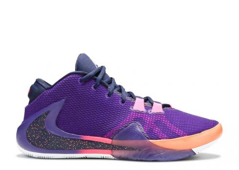 Nike Nba 2k20 X Zoom Freak 1 All Bros 4 Gamer Exclusive Purple Blue Voltage Blackened DA4811-500