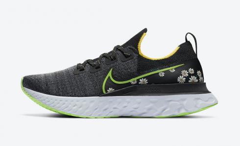 Nike React Infinity Run Flyknit Daisy Black Speed Yellow White Ghost Green CW5573-001