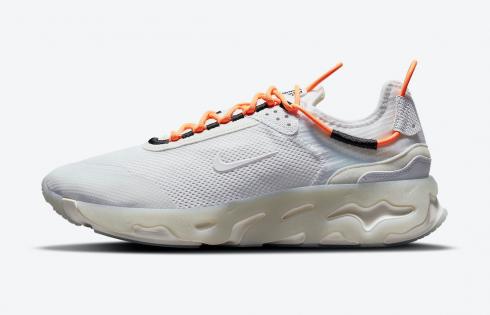 Nike React Live Blanco Naranja Brillante Negro CV1772-102