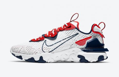 Nike React Vision Weiß Mitternachtsmarine Universitätsrot CW7355-100