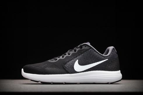 Nike Revolution 3 Black White Mens Running Shoes 819300-001