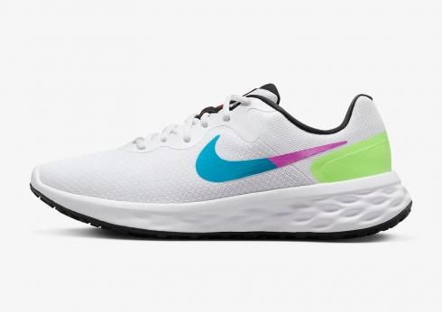 Nike Revolution 6 NN SE White Black Green Blue FJ1049-100