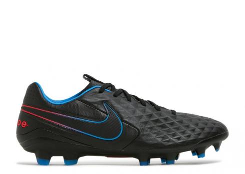 Nike Tiempo Legend 8 Pro Fg 黑色警笛紅照片藍光 AT6133-090