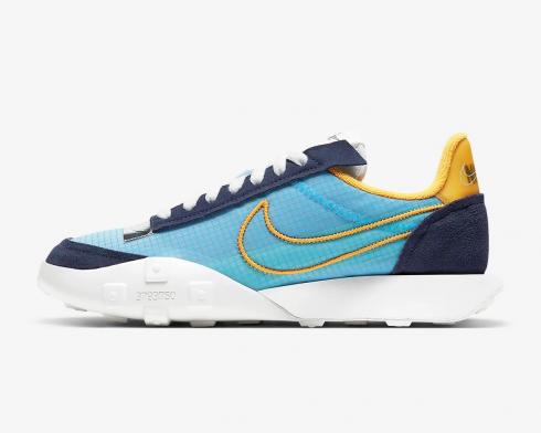 Nike Waffle Racer 2X Blackened Blue University Gold Shoes DC4467-400