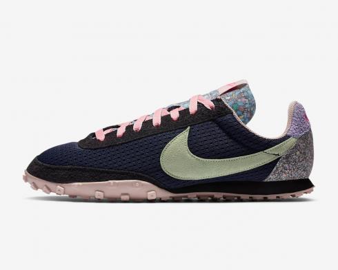 Nike Waffle Racer Midnight Navy Vapor Green Black DA4656-400