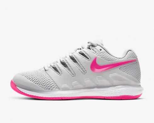 Nike Womens Air Zoom Vapor X Grey Fog Pink Blast White AA8027-011