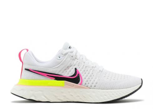 Nike Womens React Infinity Run Flyknit 2 Rawdacious Pink Blast White Sail Black DJ5396-100