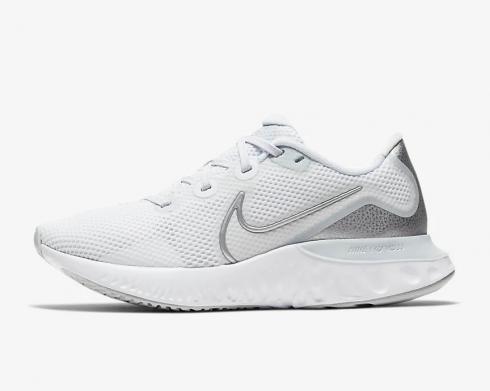 Nike Womens Renew Run Pure Platinum White Metallic Silver CK6360-003